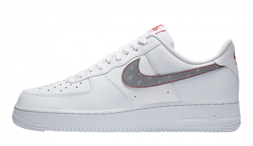 MENS NIKE AIR FORCE 1 LV8 HIGH 3M REFLECTIVE SIZE 9 (CU4159 100) WHITE /  SILVER