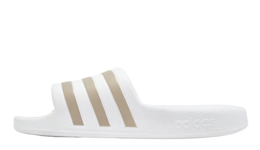 Adidas Adilette Aqua Cloud White / Platinum Metallic