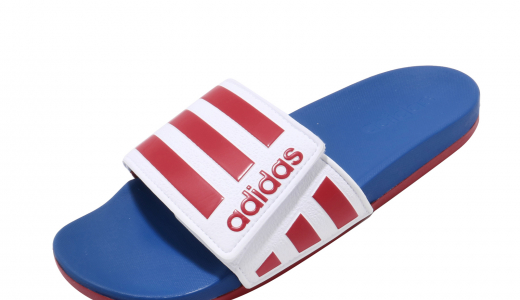 Adidas Adilette Comfort Adjustable Cloud White Scarlet Team Royal Blue