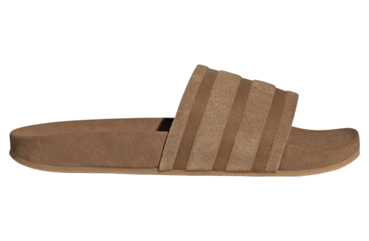 Adidas Adilette Suede WMNS Brown Desert Gum Oct 2024 IG9298 KicksOnFire