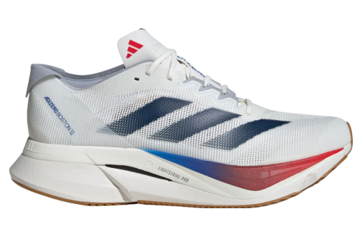 Adidas Adizero Boston 12 Core White / Dark Blue