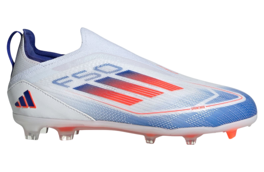 Adidas F50 Pro Laceless FG GS Cloud White / Solar Red