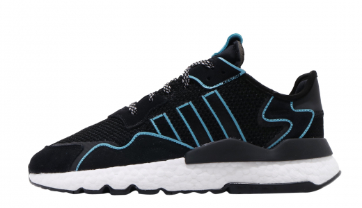 Adidas Nite Jogger Core Black Bright Cyan