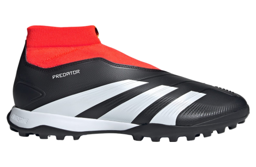 Adidas Predator 24 League Laceless Turf Soccer WMNS Core Black / Solar Red