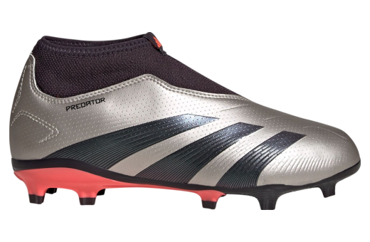 Adidas Predator League Laceless FG GS Platinum Metallic / Aurora Black