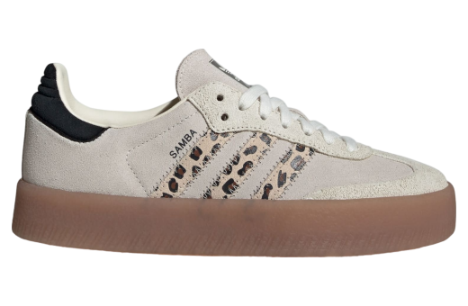 Adidas Sambae WMNS Off White / Cream White (Leopard Stripes)