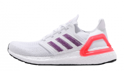 Adidas WMNS Ultra Boost 2020 Cloud White Glory Purple Shock Red