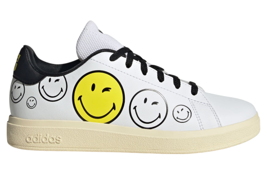 Adidas x Smiley Advantage Base 2.0 GS Cloud White / Bright Yellow