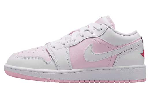 Air Jordan 1 Low GS Pink Foam / Fire Red