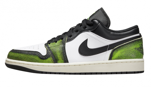 Air Jordan 1 Low Wear-Away Black Green