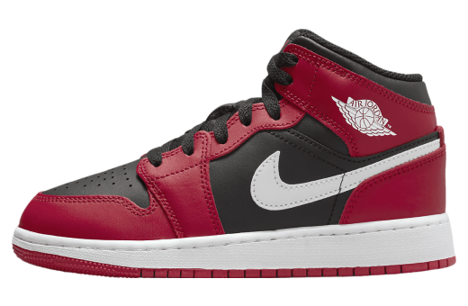 Air Jordan 1 Mid GS Black / Gym Red