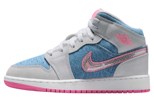 Air Jordan 1 Mid GS Cobalt Bliss / White