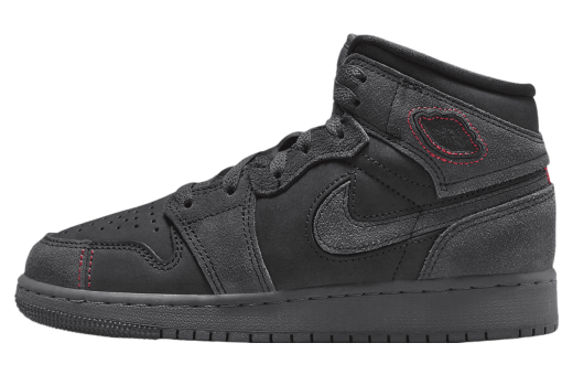 Air Jordan 1 Mid SE Craft GS Dark Smoke Grey / Varsity Red