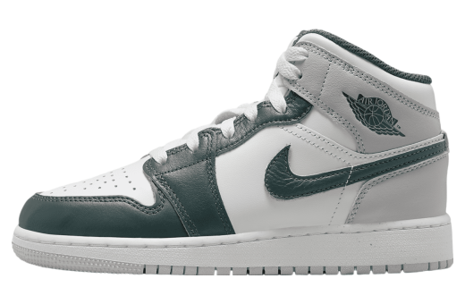 Air Jordan 1 Mid SE GS White / Grey / Oxidized Green