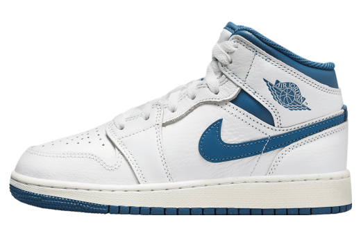 Air Jordan 1 Mid SE GS White / Industrial Blue