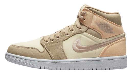 Air Jordan 1 Mid SE WMNS Canvas Khaki