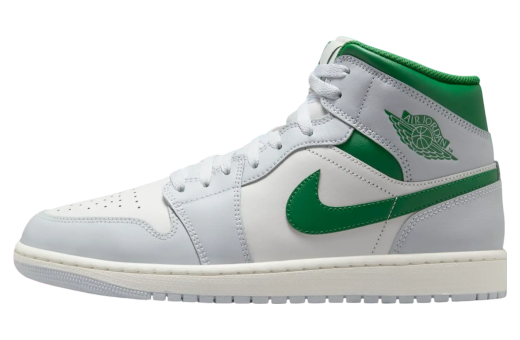 Air Jordan 1 Mid White / Lucky Green