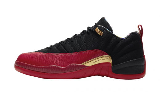 air jordan 12 low black and metallic gold