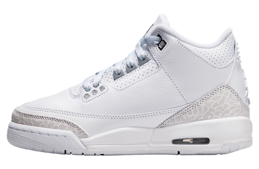 Air Jordan 3 GS White / Metallic Silver