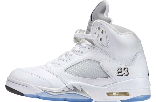 Air Jordan 5 White / Black / Metallic Silver