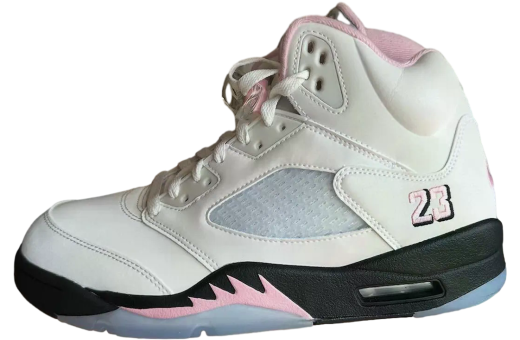 Air Jordan 5 White / Medium Soft Pink