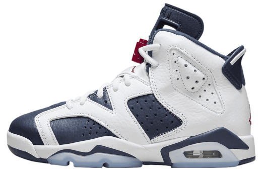 Air Jordan 6 GS White / Midnight Navy