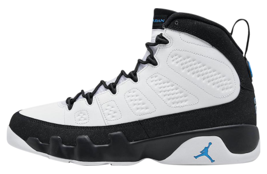 jordan 9 blue black and white