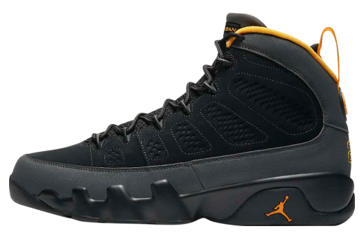 jordan 9 black and university gold