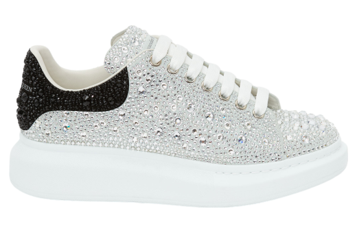 Alexander Mcqueen Crystal-Embellished Oversized White / Black