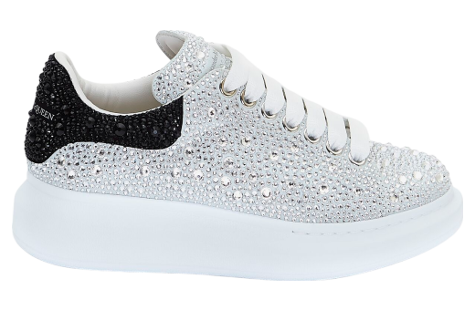 Alexander Mcqueen Crystal-Embellished Oversized WMNS White