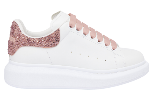 Alexander Mcqueen Oversized WMNS White / Cherry Blossom Pink Crystals