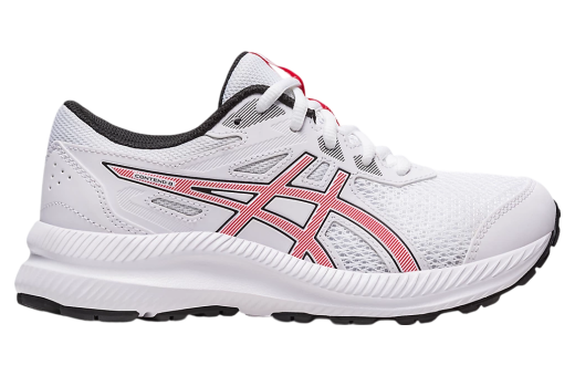 Asics Contend 8 GS White / Electric Red