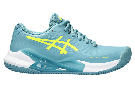 Asics Gel-Challenger 14 Clay WMNS Gris Blue / Safety Yellow