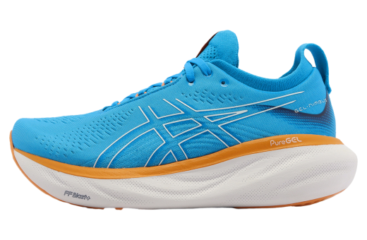 Asics GEL-Nimbus 25 2E Wide Island Blue / Sun Peach