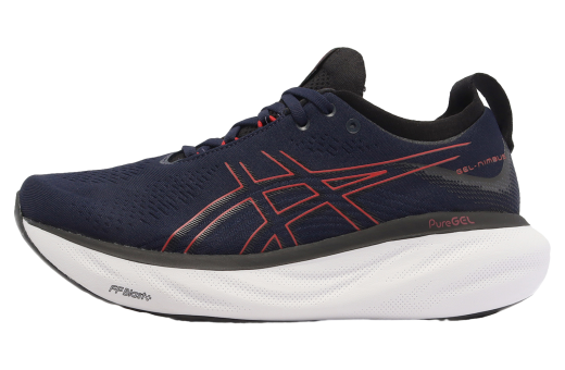Asics GEL-Nimbus 25 2E Wide Midnight / Electric Red