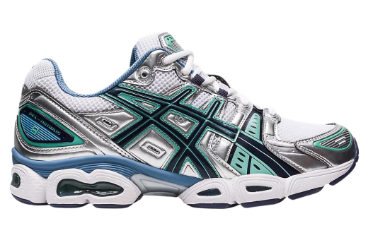 Asics Gel-Nimbus 9 White / Pure Silver / Green