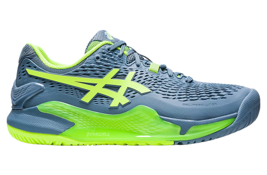 Asics Gel-Resolution 9 Wide Steel Blue / Hazard Green