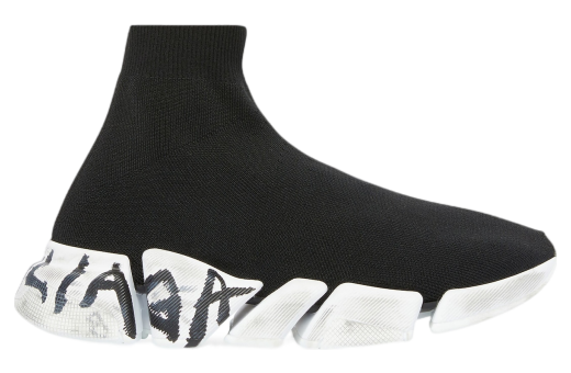 Balenciaga Speed 2.0 Graffiti Recycled Knit WMNS Black / White