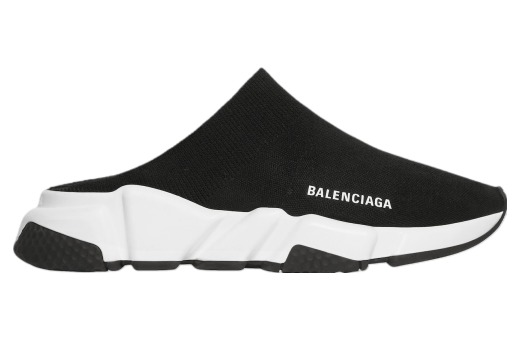 Balenciaga Speed Recycled Knit Mule Black / White