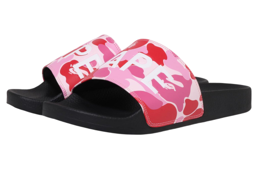 Bape Abc Camo Slide Sandals Pink