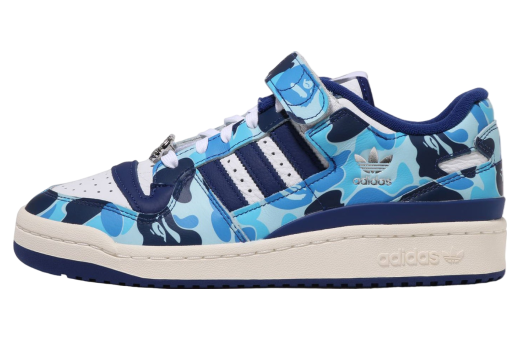 Bape X Adidas Forum 84 Low Abc Camo Blue