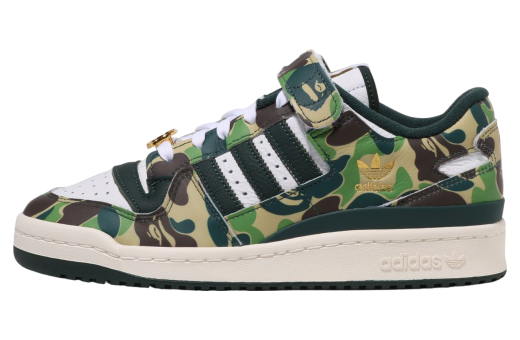 Bape X Adidas Forum 84 Low Abc Camo Green