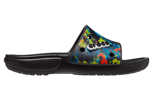 Classic Crocs Tie-Dye Graphic Slide Multi / Black