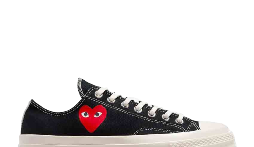 Converse X Comme des Garçons PLAY Chuck 70 OG Single Heart Low Top Black