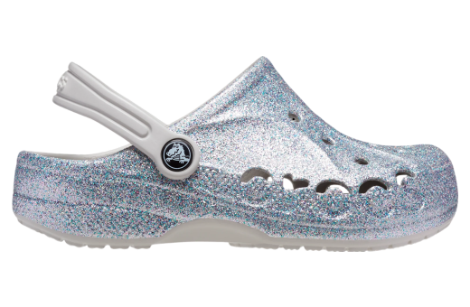 Crocs Baya Glitter Clog GS Silver