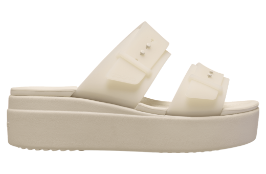 Crocs Brooklyn Buckle Frosted Low Wedge WMNS Sandstone