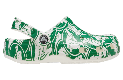 Crocs Classic Duke Print Clog GS Green Ivy