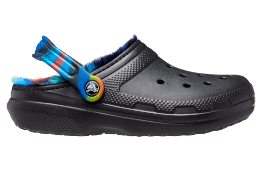 Crocs Classic Fur Lined Spray Dye Clog Black / Multi