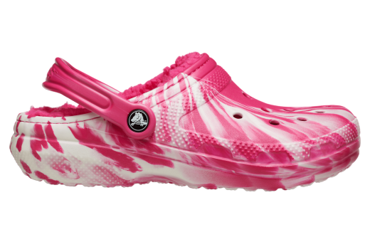 Crocs Classic Lined Glow-in-The-Dark Marbled Clog Dragon Fruit