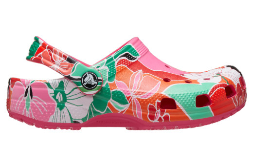 Crocs Classic Woodcut Floral Clog GS Dragon Fruit